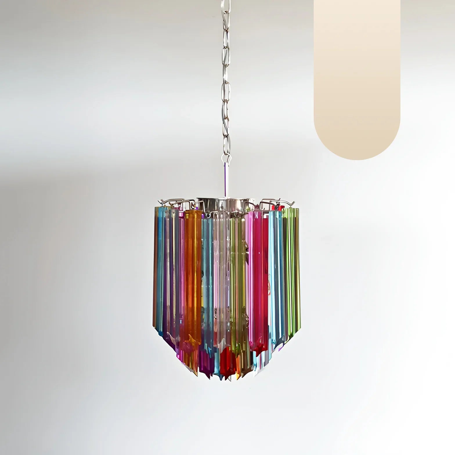 Quadriedri Murano Prisms Multicolored Chandelier