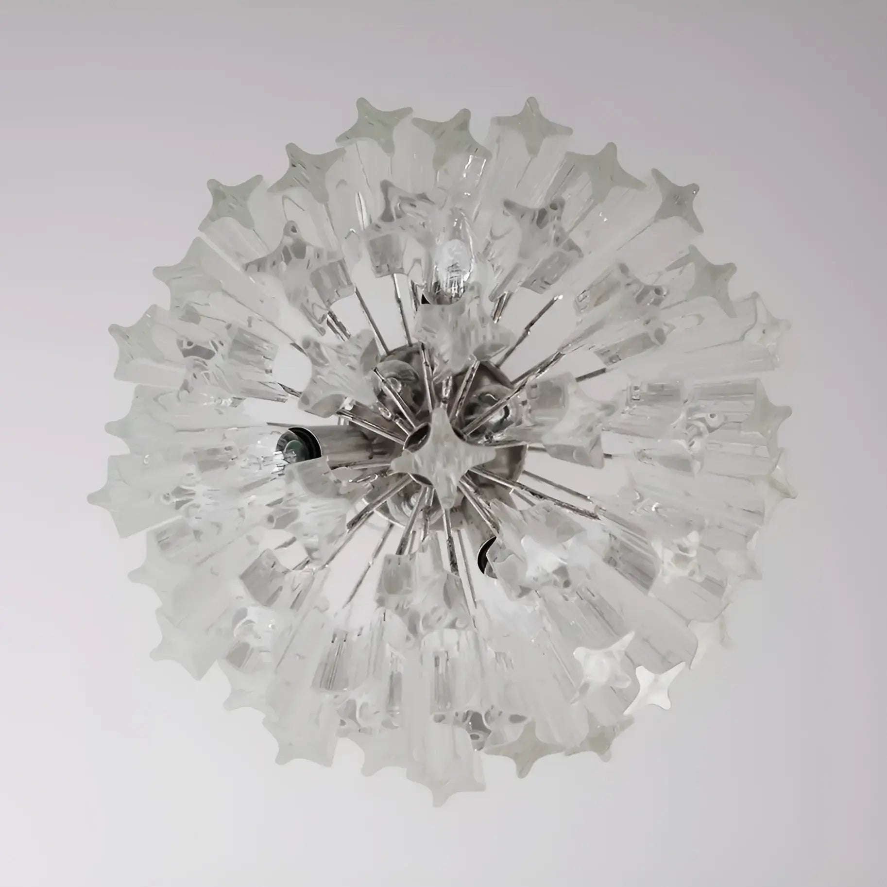 Quadriedri Murano Prisms Transparant Chandelier