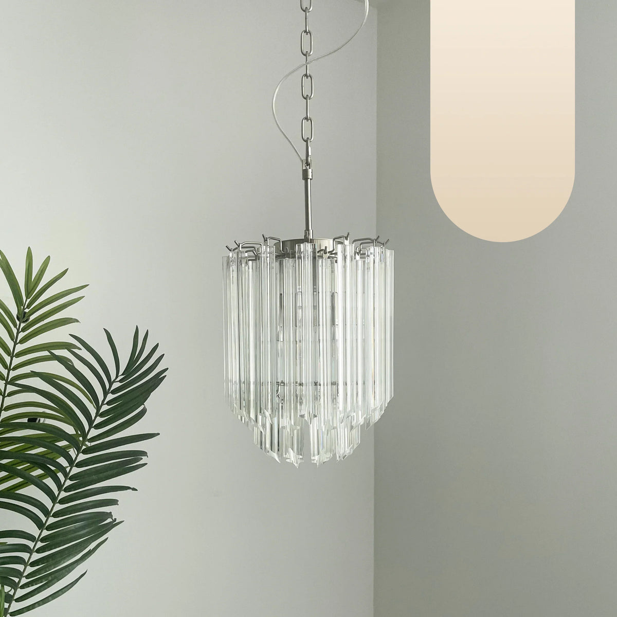 Quadriedri Murano Prisms Transparant Chandelier