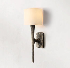 Leonard Dendritic Forged  Shaded Sconce