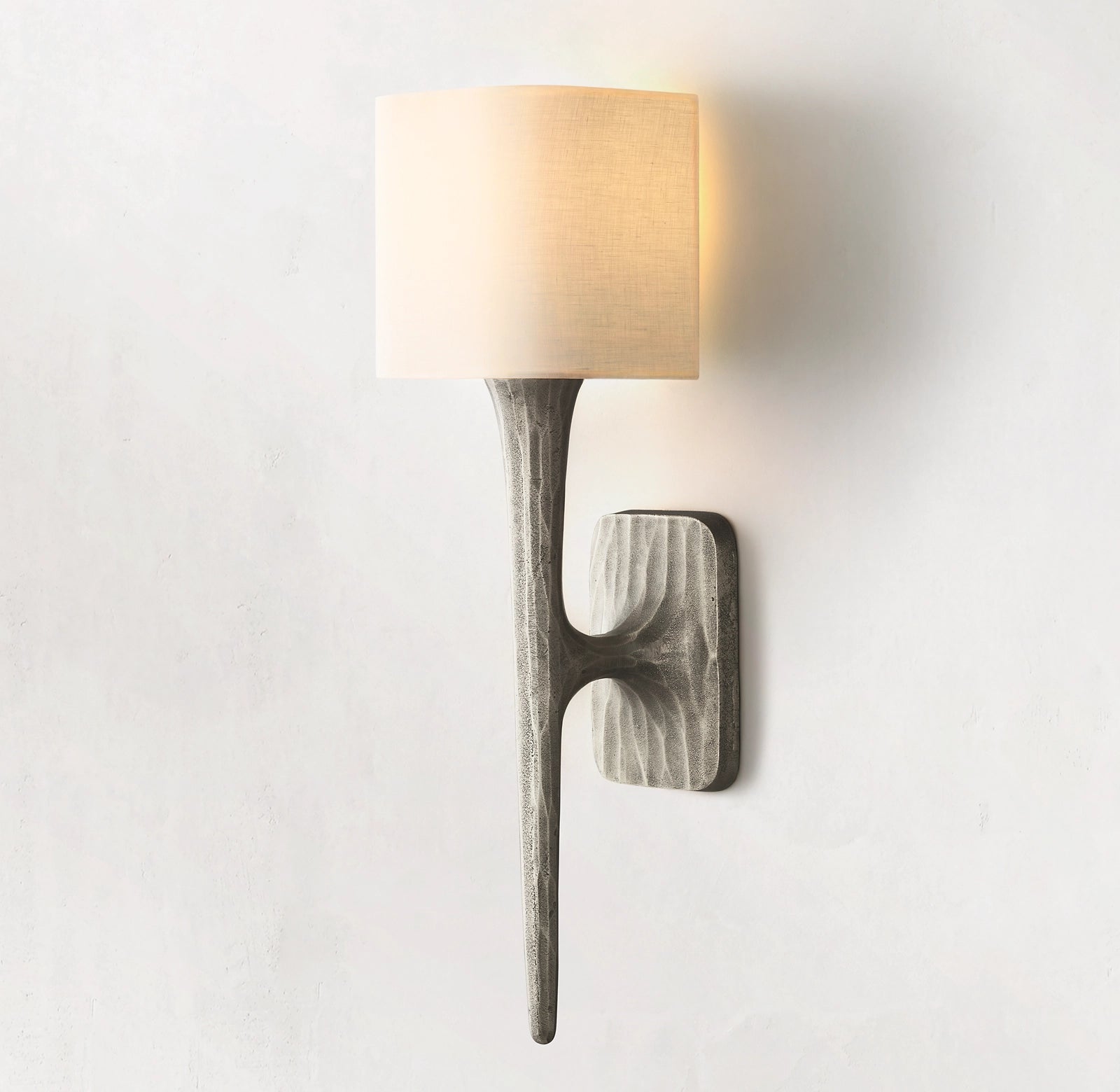 Leonard Dendritic Forged  Shaded Sconce