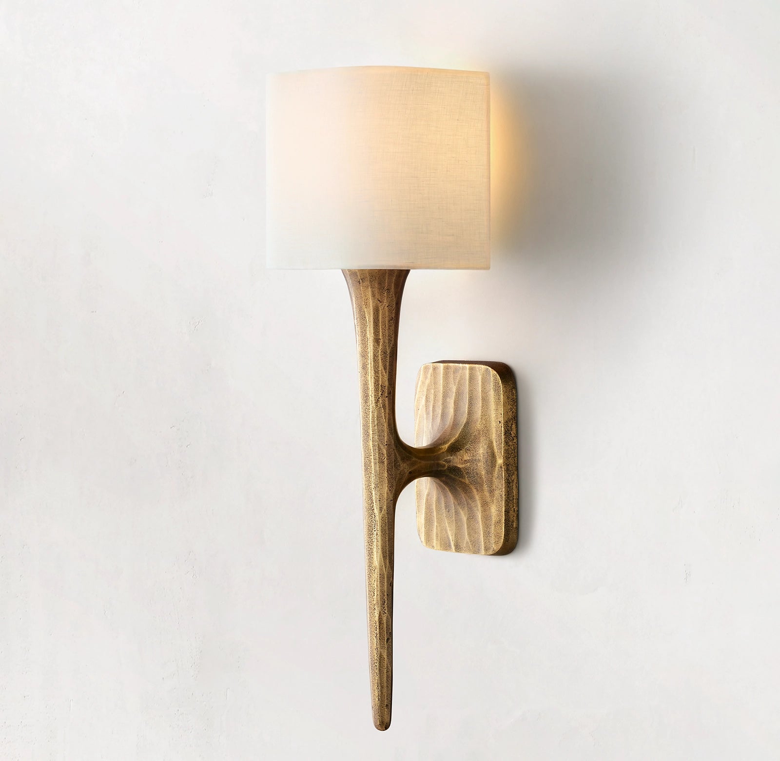 Leonard Dendritic Forged  Shaded Sconce