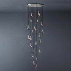 Raindrop Round Long High Ceiling Chandelier 47''