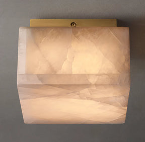 Handmade Calcite Square Flushmount 6"10"14"