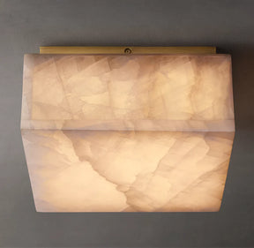 Handmade Calcite Square Flushmount 6"10"14"