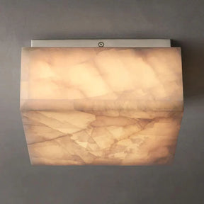 Handmade Calcite Square Flushmount 6"10"14"