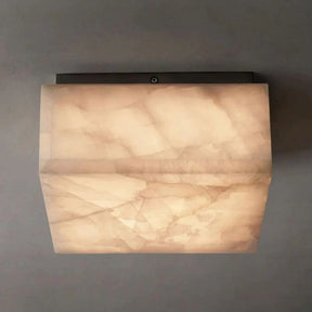 Handmade Calcite Square Flushmount 6"10"14"