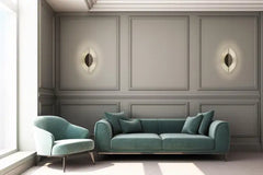 Alabaster Leaves Brass Wall Sconce