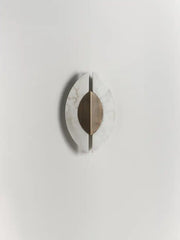 Alabaster Leaves Brass Wall Sconce