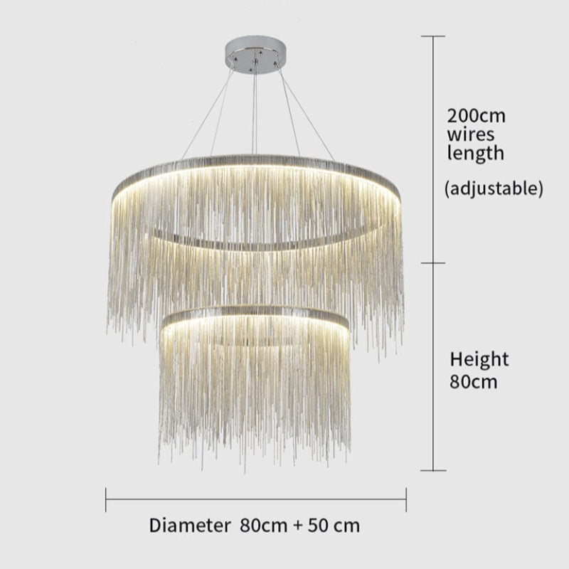 Teresa Cadena Steel Tassel Modern Chandelier