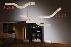 Simplicity Alabaster Linear Chandelier 51'' 55'' 60'' 61'' 65''W