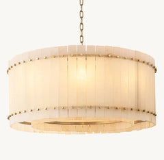 San Marco Alabaster Round Chandelier 37"
