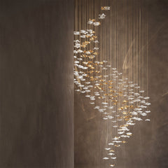 Galaxy Tidal Art Glass Crystal Spiral Chandelier