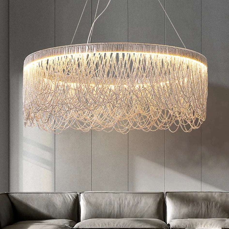Teresa Cadena Tassel Modern Ring Chandelier