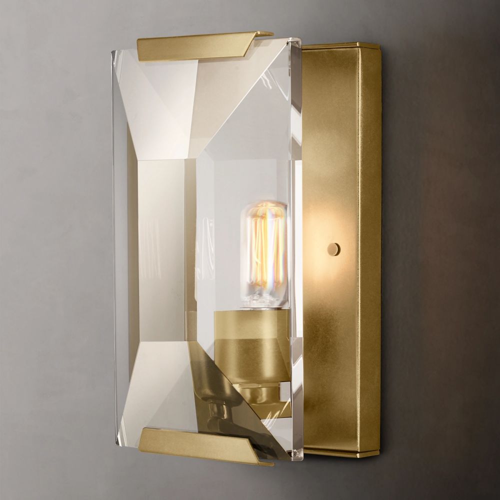 Halou Crystal Sconce 10"H