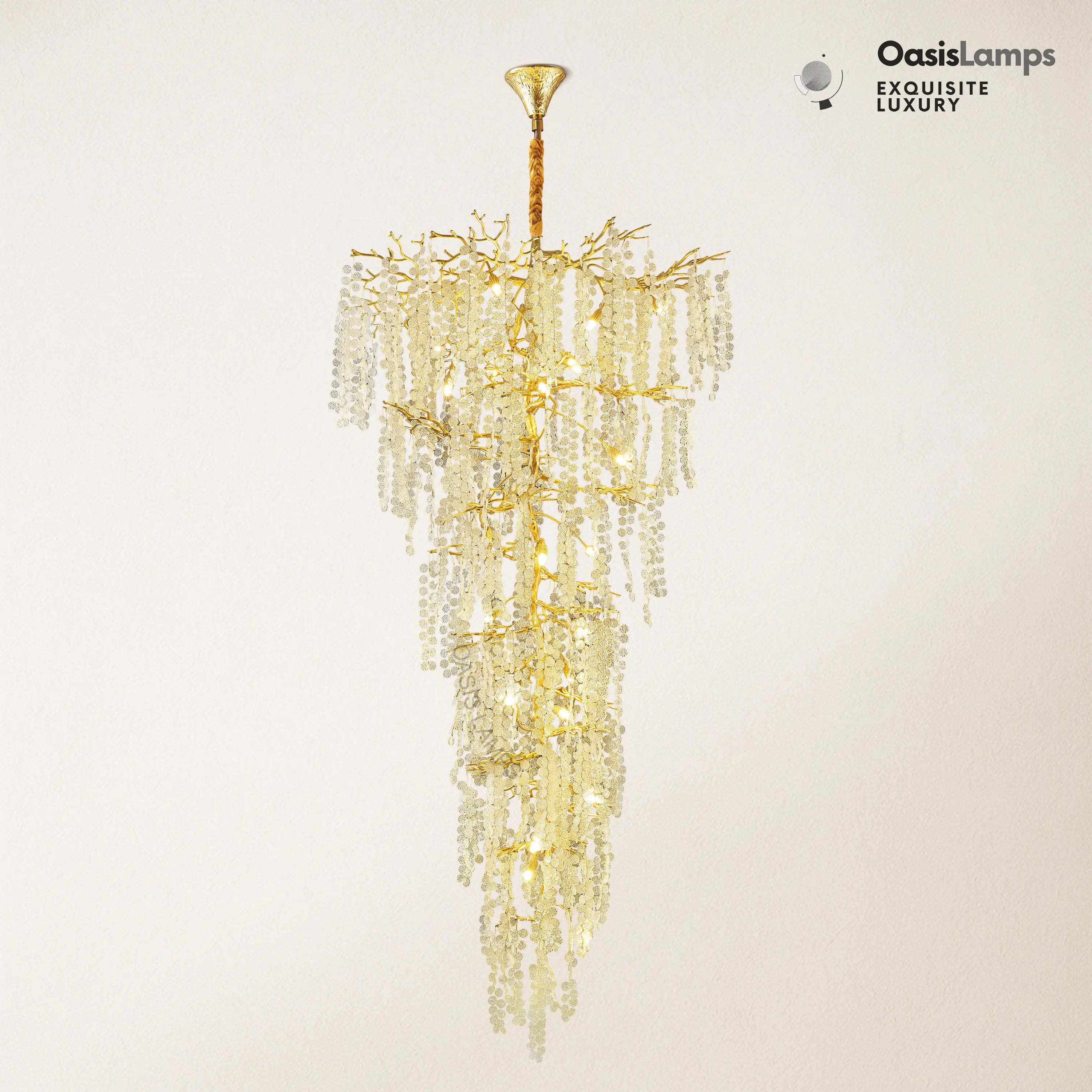Shiro Noda Crystal Tree Branch Chandelier 95"