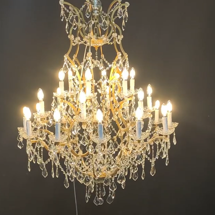 Roococo Round crystal chandelier 18" 28" 33" 40" 60" 101"