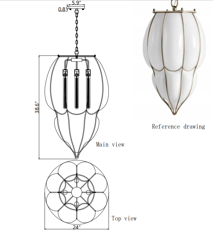 Margolis Small / Large Pendant 8.5'' 10.5''