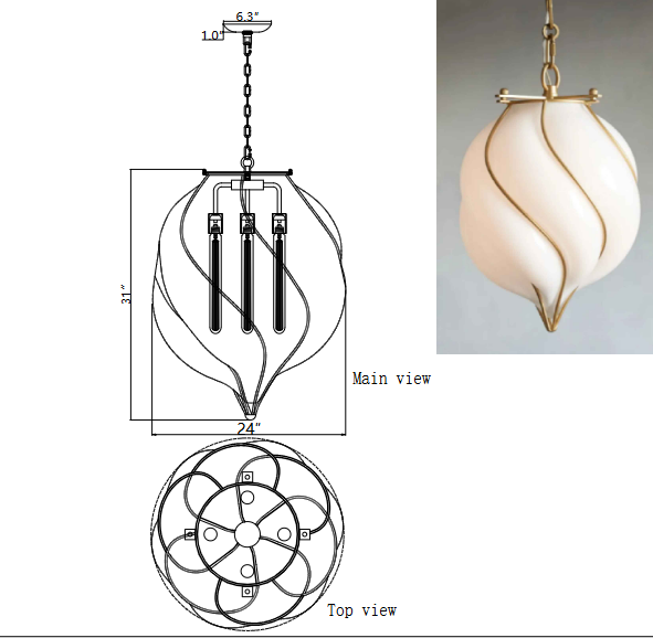 Margolis Small / Large Pendant 8.5'' 10.5''