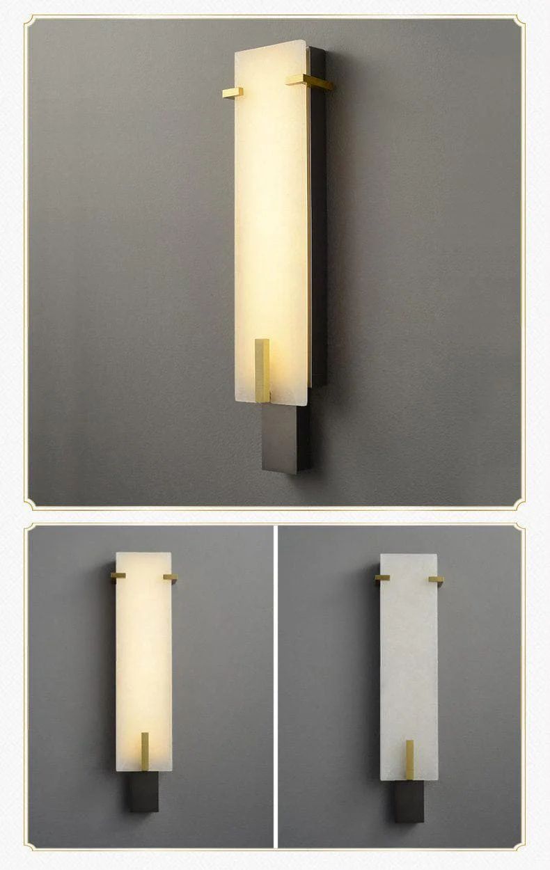 Janina Stable Alabaster Personality Wall Sconce