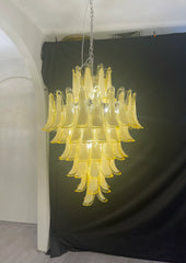 Stunning Murano Caramel Glass Petals Chandelier 31.5"