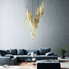 Galaxy Symphony Orchestra Meteor Shower Crystal Spiral Chandelier