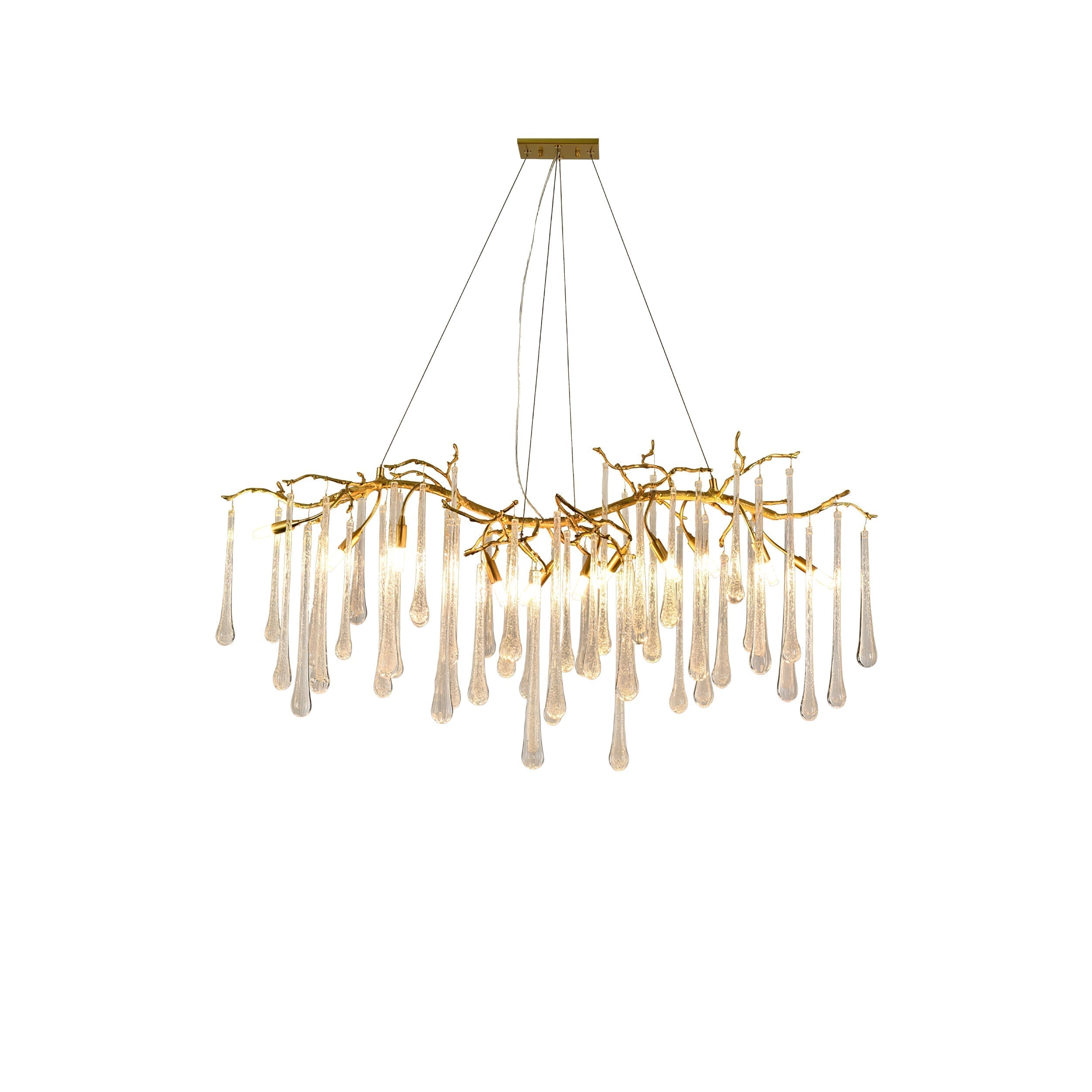 Aqua Makrama Chandeliers 33.5" 41" 49" 59" 71"L