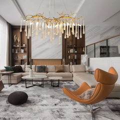 Aqua Makrama Chandeliers 33.5" 41" 49" 59" 71"L