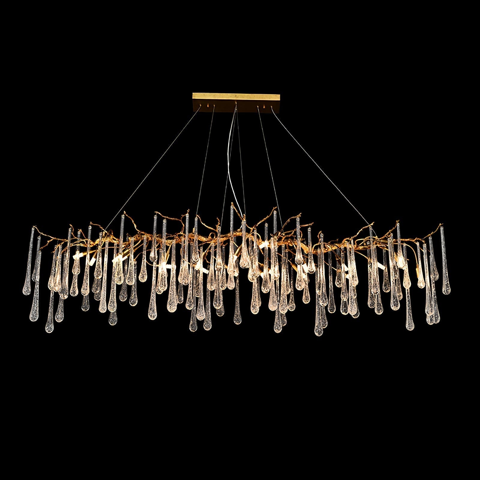 Aqua Makrama Chandeliers 33.5" 41" 49" 59" 71"L