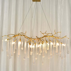 Aqua Makrama Chandeliers 33.5" 41" 49" 59" 71"L