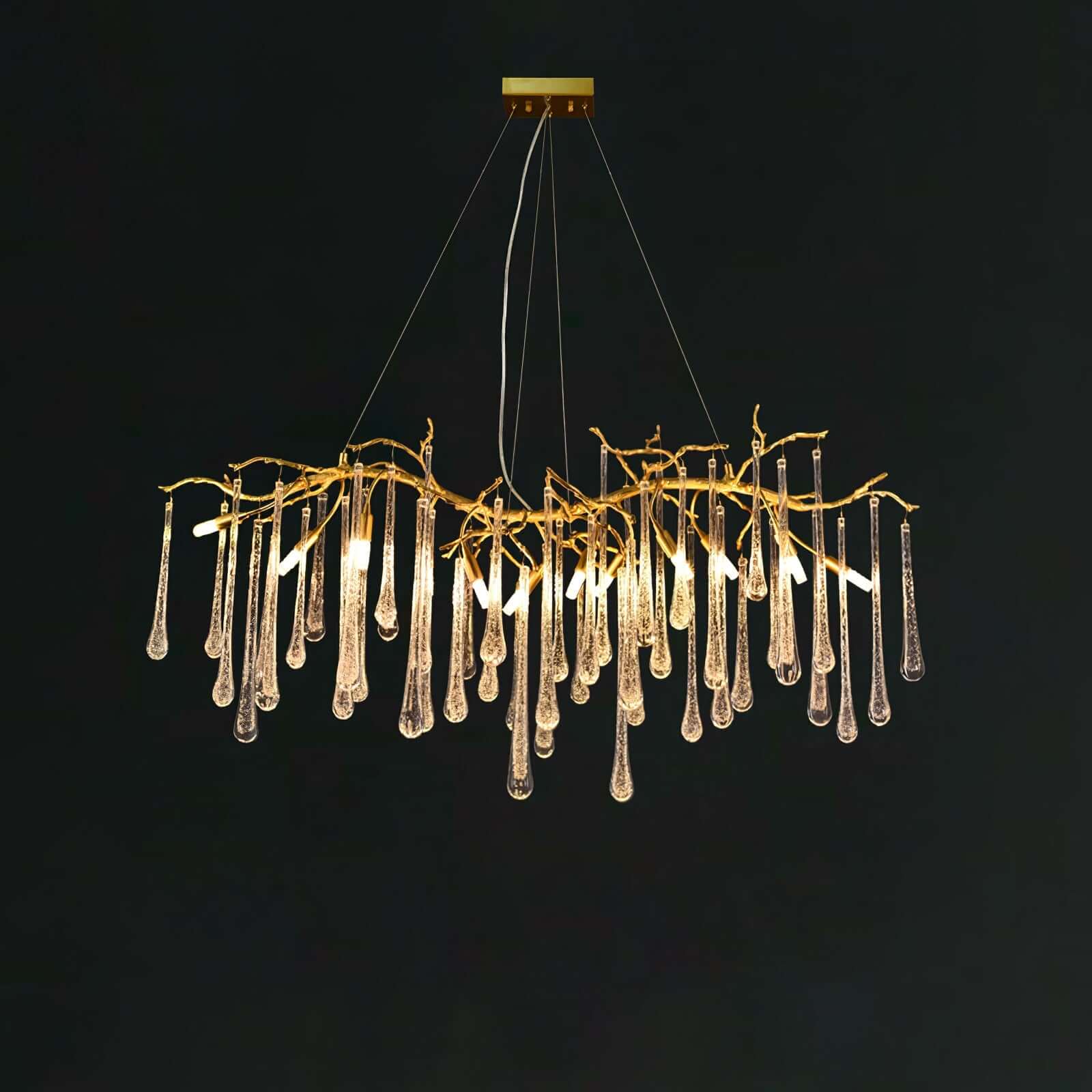 Aqua Makrama Chandeliers 33.5" 41" 49" 59" 71"L