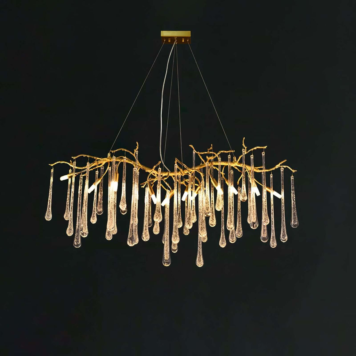 Aqua Makrama Chandeliers 33.5" 41" 49" 59" 71"L