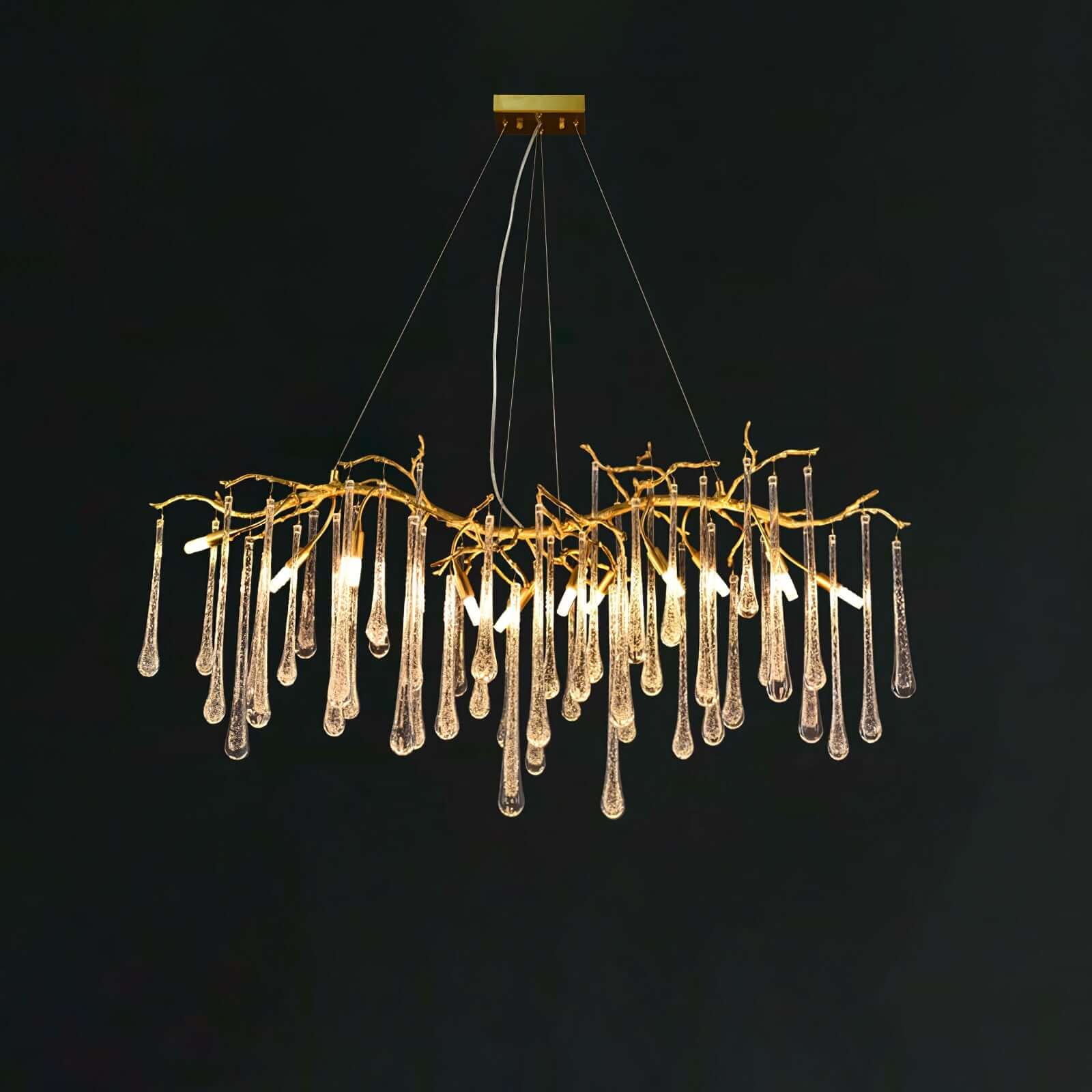 Aqua Makrama Chandeliers 33.5" 41" 49" 59" 71"L