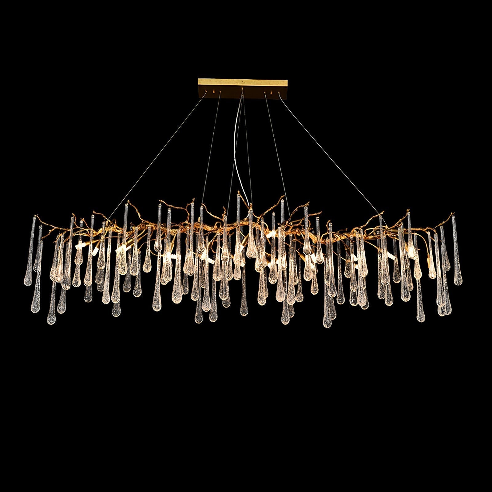 Aqua Makrama Chandeliers 33.5" 41" 49" 59" 71"L