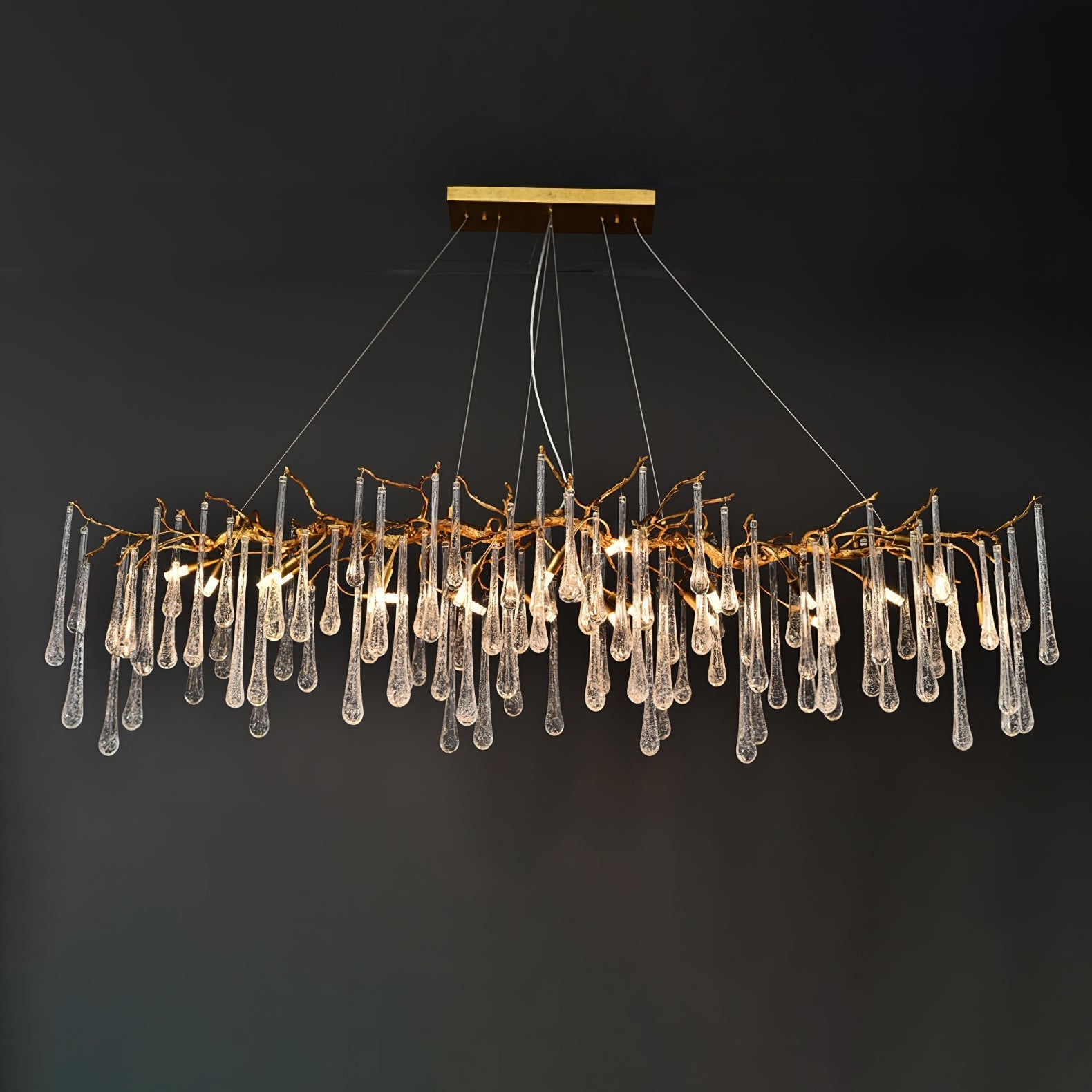 Aqua Makrama Chandeliers 33.5" 41" 49" 59" 71"L