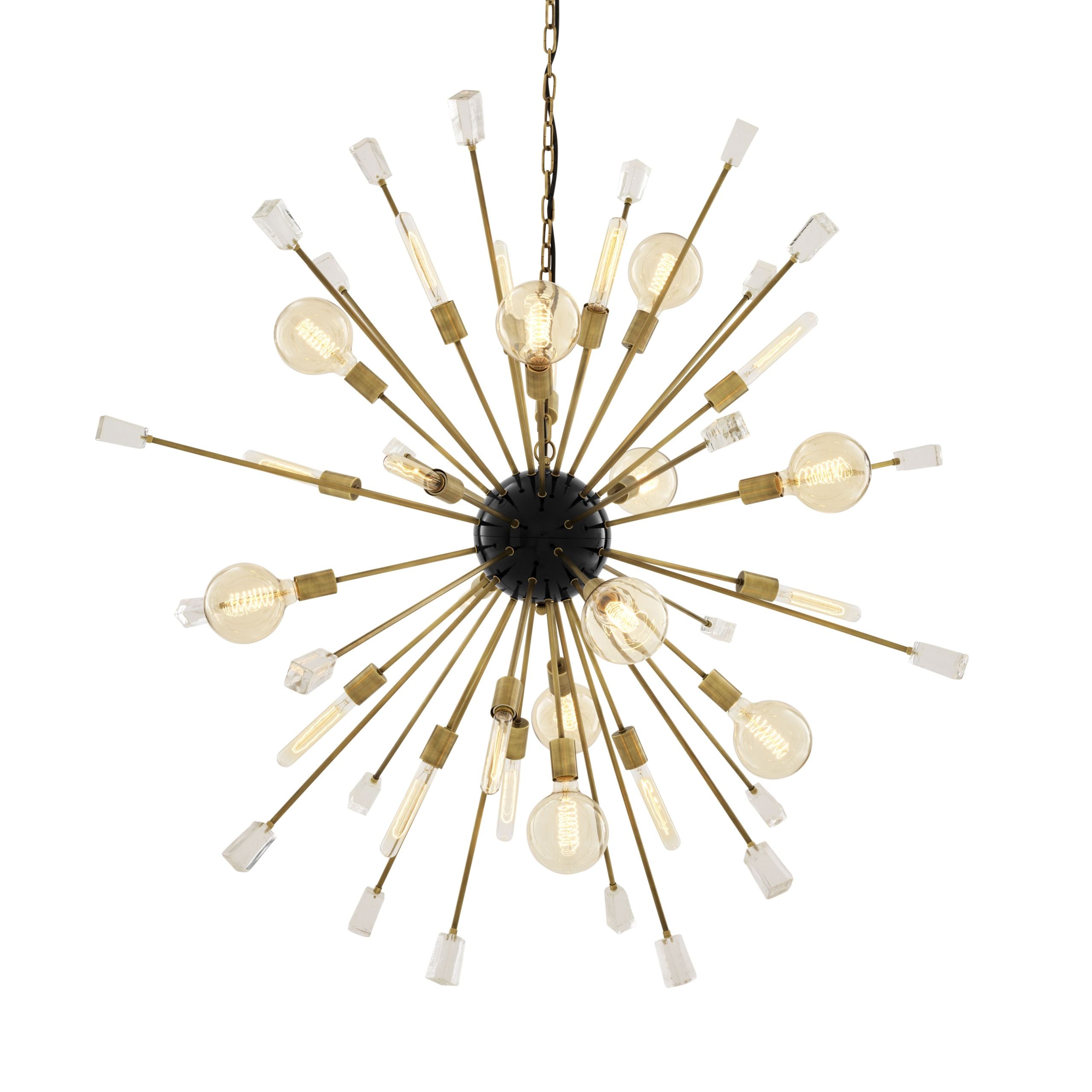 Pluto Modern Brass Chandelier [S/L] - [Black/Brass]