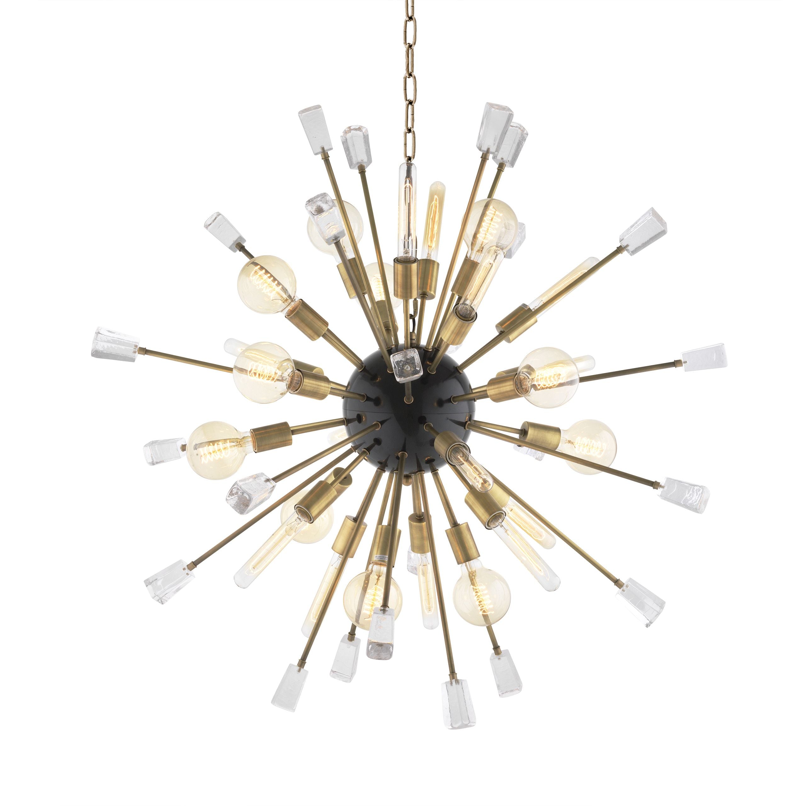Pluto Modern Brass Chandelier [S/L] - [Black/Brass]