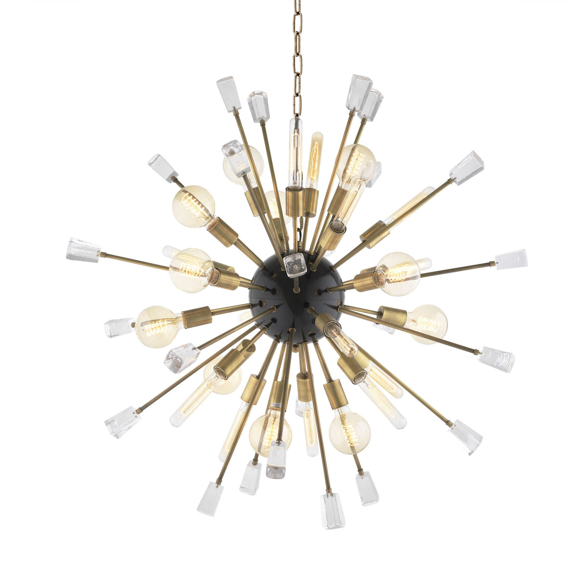 Pluto Modern Brass Chandelier [S/L] - [Black/Brass]
