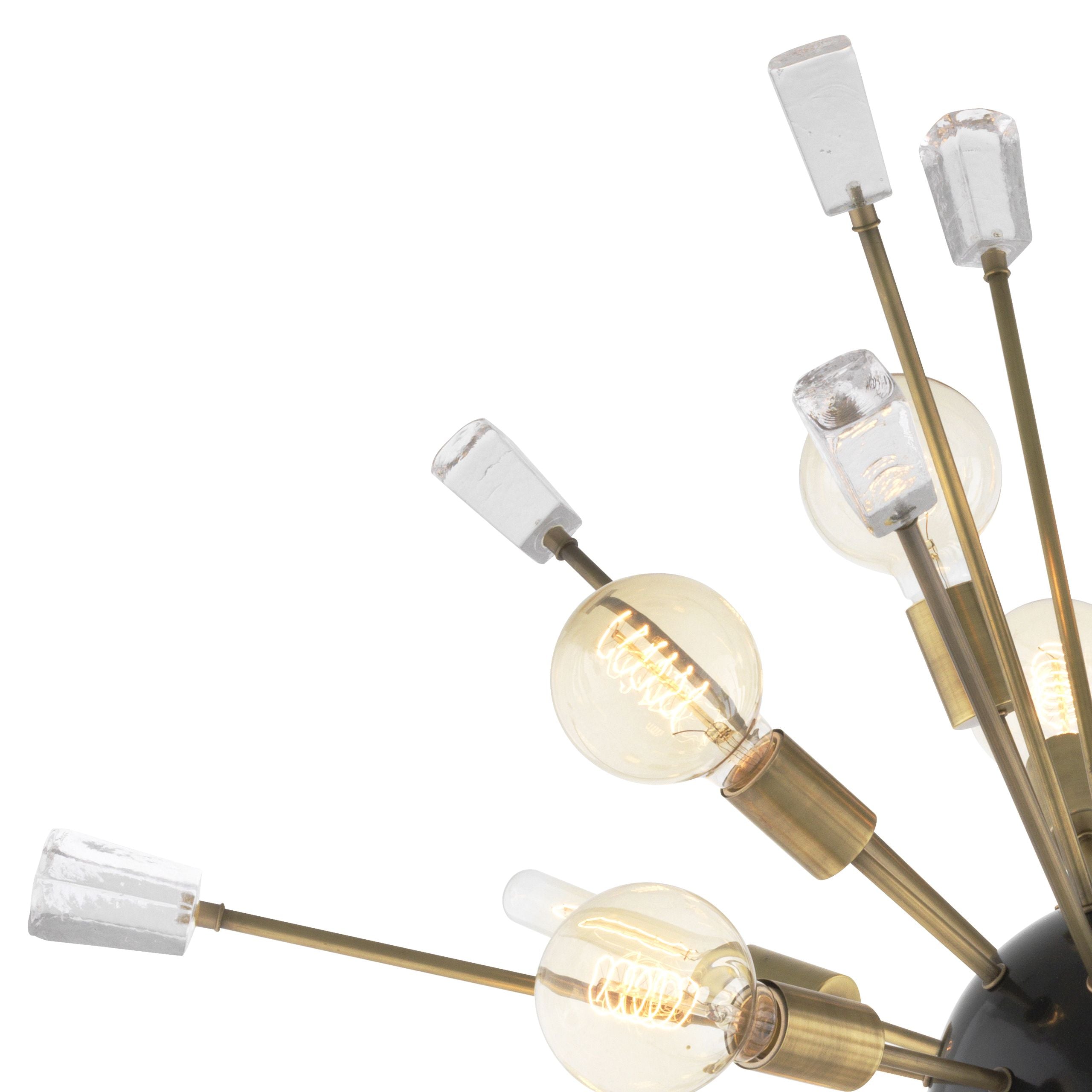 Pluto Modern Brass Chandelier [S/L] - [Black/Brass]