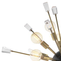 Pluto Modern Brass Chandelier [S/L] - [Black/Brass]