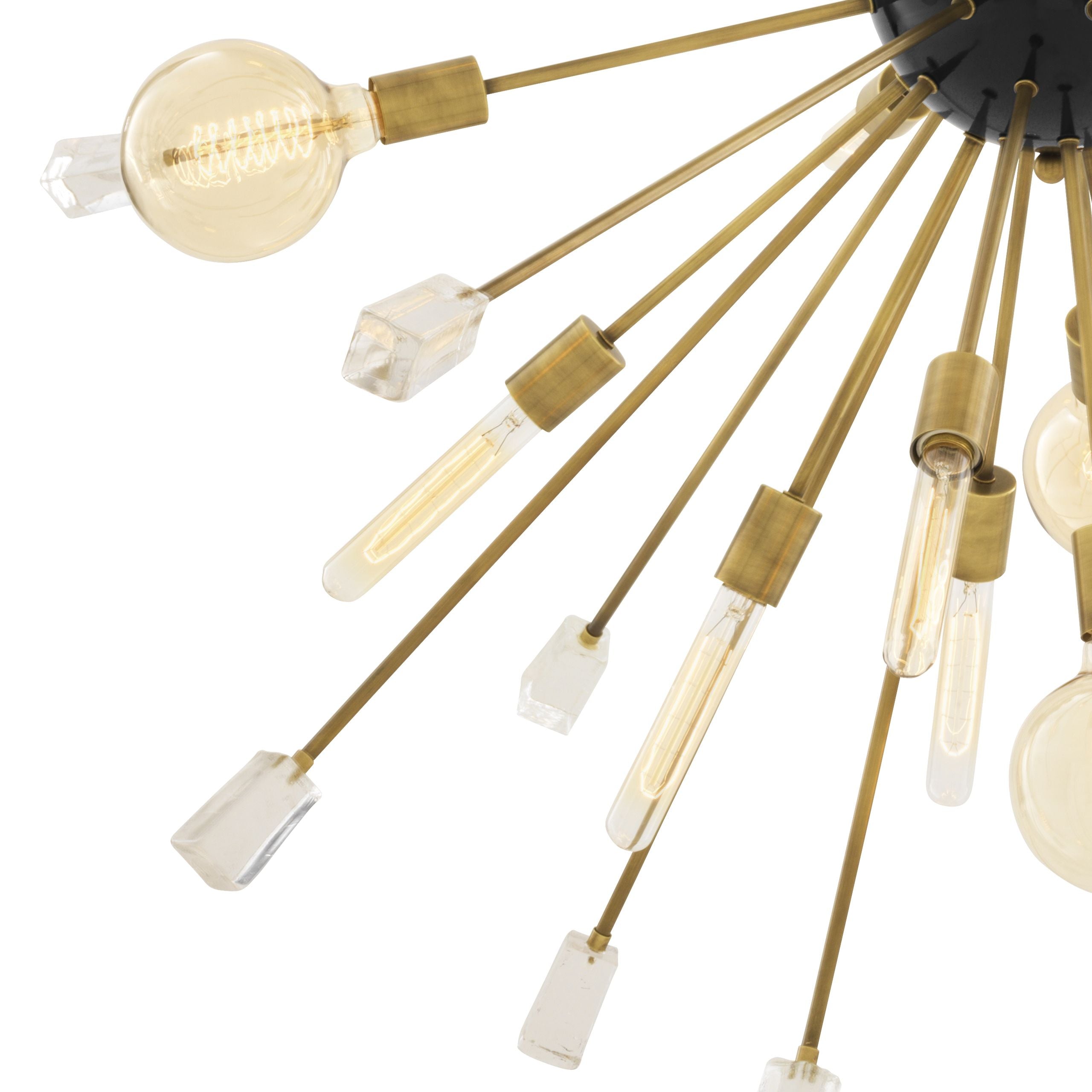 Pluto Modern Brass Chandelier [S/L] - [Black/Brass]