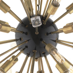 Pluto Modern Brass Chandelier [S/L] - [Black/Brass]