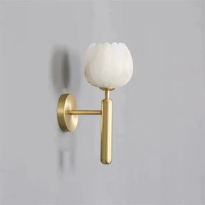 Myles Alabaster Wall Lamp, Designer Sconce