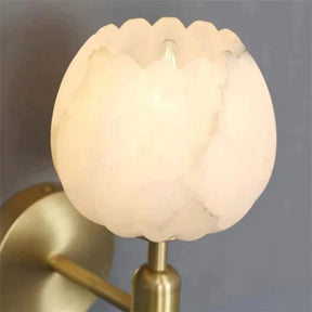 Myles Alabaster Wall Lamp, Designer Sconce