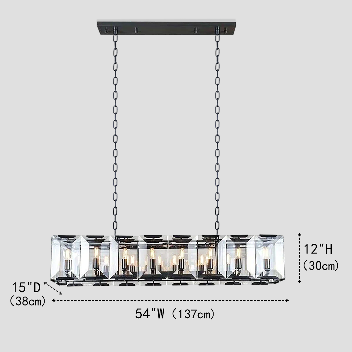 Tundra Crystal Rectangular Chandelier