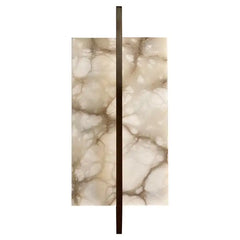 Tile Alabaster Rectangular Sconce 17''H