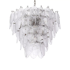Verbier (S/L) Modern Chandelier - (Nickel Finish/Clear Glass)