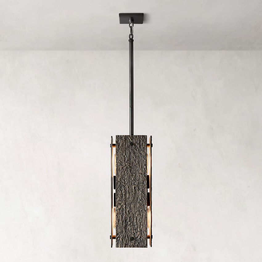 Vouvany Rectangular Pendant 19"