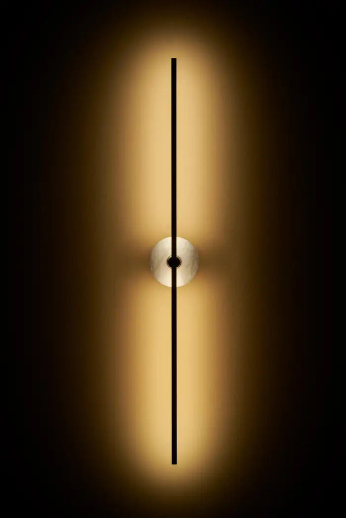 Grand Wall Sconce With Alabaster 37''H