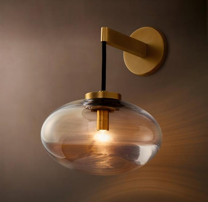 Cabrette Clear Glass Sconce 13"
